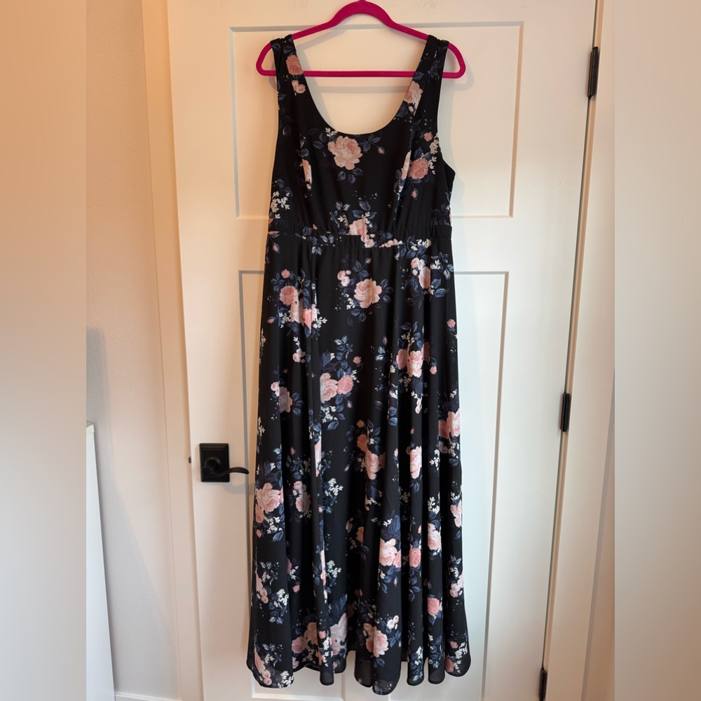 Torrid Black Floral Maxi Dress